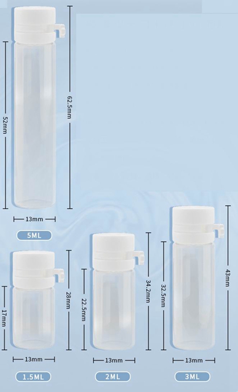 1.5ml dome glass vials tube vials 2ml essential oil sub filling vials 05